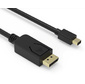 Кабель аудио-видео Buro MDP-DP miniDisplayport  (m) / DisplayPort  (m) 1.5м. Позолоченные контакты черный