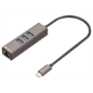 ORIGO Сетевой адаптер USB-C,  3xUSB 3.0,  1x1000Base-T