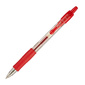 Ручка гелевая Pilot BL-G2-5-R авт. 0.3мм корпус пластик резин. манжета прозрачный красные чернила