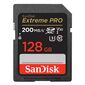 Флеш карта SD 128GB SanDisk SDXC Class 10 V30 UHS-I U3 Extreme Pro 200MB / s