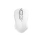 Мышь беспроводная Dareu LM115B Full White  (полностью белый),  DPI 800 / 1200 / 1600,  подключение: ресивер 2.4GHz + Bluetooth,  размер 107x59x38мм