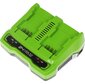 Greenworks Зарядное устройство для 2-х аккумуляторов Greenworks G24X2UC2,  24V [2931907]