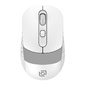 Мышь Оклик 310MW белый / серый оптическая  (3200dpi) беспроводная USB для ноутбука  (3but)
