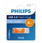 Флеш накопитель 4GB PHILIPS VIVID2.0 4GB,  USB 2.0