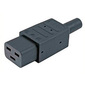 Hyperline CON-IEC320C19 Разъем IEC 60320 C19 220В 16A на кабель,  контакты на винтах  (плоские контакты внутри разъема),  прямой