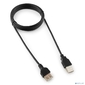 Кабель удлинит. USB2.0 Gembird / Cablexpert CC-USB2-AMAF-6B-N,  AM / AF,  медь,  1.8м,  черн,  пакет  (CC-USB2-AMAF-6B-N)