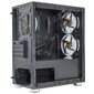ExegateEX294382RUS Корпус Minitower ExeGate Mistery X2  (mATX,  без БП,  2*USB+1*USB3.0,  аудио,  черный,  4 вент. 12см с RGB подсветкой,  боковая панель - закаленное стекло)