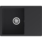 URBAN 668L black 1-чаша+крыло 680*490мм,  монтаж: врезной,  материал: кварц,  цвет: черный