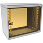Шкаф коммутационный Suprlan  (05-1090) настенный 9U 600x350мм пер.дв.стекл направл.под закл.гайки RAL 7035 285мм 15кг 500мм