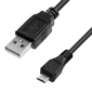 Кабель 0.5m USB 2.0,  AM / microB 5pin,  черный