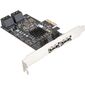 Контроллер Exegate EXE-504  (PCI-E x1 v2.0,  SATA3 RAID,  4 int.+2 ext.,  Marvell Chispet 88SE9230)