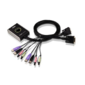PETITE 2 PORT DVI CABLE KVMP SWITCH.