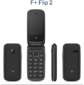 Телефон сотовый f+ Flip2 Red,  2.4'' 240х320,  32MB RAM,  32MB,  up to 32GB flash,  0.08Mpix,  2 Sim,  BT v3.0,  Micro-USB,  750 мА·ч,  100g,  106, 3 ммx51, 5 ммx15, 2 мм