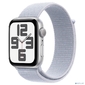 Apple Watch SE  (2024) 44mm Silver Aluminium Case with Blue Cloud Sport Loop  (MXET3LL / A)