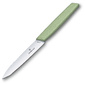 Нож кухонный Victorinox Swiss Modern  (6.9006.1042) стальной разделочный лезв.100мм прямая заточка зеленый