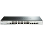 Коммутатор D-Link Gigabit Stackable SmartPro Switch with 24 10 / 100 / 1000Base-T PoE ports,  2 Gigabit SFP,  2 10G SFP+  ports