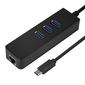 Greenconnect сетевой адаптер USB 3.1 Тип C M -> Ethernet RJ-45 F Lan Card + USB 2.0-хаб на 3 порта  (GCR-UC2CL01)
