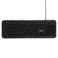Клавиатура Gembird KB-200L черный  USB {104 клавиши,  подсветка белая,  кабель 1.45м}