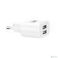 Bion Сетевое Зарядное Устройство,  2*USB-A,  10 Вт,  белый [BXP-ADP-2A-10W]