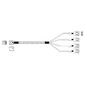 Кабель Amphenol RHS36-4395,    HDmSAS SFF8643 -to- 4*SATA,  Crossover,  75cm
