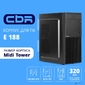 CBR PCC-ATX-E188-WPSU Корпус ATX Miditower E188,  без БП,  1*USB 3.0,  2*USB 2.0,  HD Audio+Mic,  Black