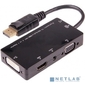 ORIENT Кабель-адаптер C311,  DisplayPort M -> HDMI /  DVI-I /  VGA+Audio,  длина 0.2 метра,  черный  (30571)