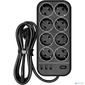 PowerCom Сетевой фильтр SP-08 USB03AB 3, 0 m 3.0м  (8 розеток) черный  (коробка)  (1928707)