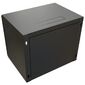 Шкаф Hyperline WRline WR-TW-1545-SR-RAL9004 настенный 19-дюймовый  (19"),  15U,  775x600х450мм,  цельнометаллическая дверь с замком,  цвет черный  (RAL9004)  (разобранный)