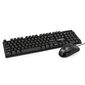 Exegate EX295302RUS Комплект ExeGate Professional Standard Combo MK110  (клавиатура влагозащищенная 104кл. + мышь оптическая 1000dpi,  3 кнопки и колесо прокрутки,  длина кабелей 1, 5м; USB,  черный,  Color