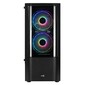 Корпус MidTower AeroCool Quantum-G-BK-v2  (черный) без Б / п,   ATX 3FRGB Fan on front panel