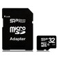 Silicon Power SP032GBSTH010V10-SP microSD HC 32GB Class 10  (+ SD адаптер)