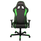 DXRacer OH / FE08 / NE Компьютерное кресло игровое Formula series,  цвет черный с зелеными вставками,  нагрузка 120кг.