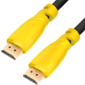 Greenconnect Кабель 3.0m v1.4 HDMI M / M черный,  желтые коннекторы,  OD7.3mm,  30 / 30 AWG,  позолоченные контакты,  Ethernet 10.2 Гбит / с,  3D,  4K ,  экран  (GCR-HM340-3.0m)