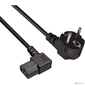 Exegate EX273393RUS Кабель питания ExeGate PC-1, 2 OfficePC 450W  (Евровилка Schuko ->С13 угловой) VDE-250V черный,  1.2м