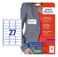 Этикетки Avery Zweckform L4784-20 / 196г / м2 / 20л. / белый ацетатный шелк самоклей. для лазерной печати