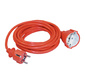 Iek WUP10-20-K09-N Шнур УШ-01РВ оранж. с вилкой и розеткой 2P+PE 3х1, 0 / 20метров ИЭК