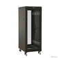 Шкаф серверный Hyperline  (TTBR-2266-DD-RAL9004) напольный 22U 600x600мм пер.дв.перфор. задн.дв.перфор. 2 бок.пан. 1000кг черный 510мм 1166мм IP20 сталь