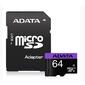 ADATA 64GB microSDXC UHS-I class10 with SD adapter