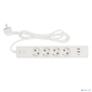 PowerCube Бытовой удлинитель  (PC-6-2M) 4р с / з вык., 3USB,  3500 Вт,  16А,  1.9 м,  3*1, 0  (белый) {22305}