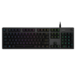 Клавиатура игровая Logitech G512 CARBON US INT'L ЛАТИНИЦА - GX BLUE  (CLICKY) SWITCH  (механическая клавиатура с RGB-подстветкой)