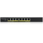Гибридный Smart L2 коммутатор PoE+ Zyxel NebulaFlex GS1915-8EP,  8xGE PoE+,  бесшумный  (без вентилятора),  бюджет PoE 60 Вт,  автономное / облачное управление