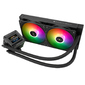 Водяное охлаждение для процессора /  Water Cooling System Thermalright Frozen Warframe SE 240 ARGB Black   (240mm,  LED temp.,  Black,  ARGB /  Fans: 2x120mm,  70.84CFM,  29.8dBA,  2000RPM /  Pump height 59mm,  Rad thickness 27mm /  S: 1851,  1700,  1200,  115X,  AM5,  AM4)