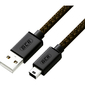 GCR Кабель PROF 1.0m USB 2.0,  AM / mini 5P,  черно-прозрачный,  28 / 24 AWG,  экран,  армированный,  морозостойкий,  GCR-51197