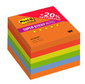 Блок самоклеящийся бумажный 3M Post-it Super Sticky 654-6SSRP Огонь Плюс 7100091463 76x76мм 90лист. ассорти 5цв.в упак.  (упак.:6шт)