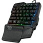 Игровой блок Oklick 701G IRON FIST черный USB for gamer LED  (подставка для запястий)