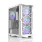 ZALMAN Z10 DUO White,  ATX,  WHITE,  WINDOW,  2x3.5",  2x2.5",  2xUSB3.0,  1xUSB 3.1 Type-C,  FRONT 3x120mm Infinity Mirror ARGB,  REAR 1x120mm Infinity Mirror ARGB,  replaceable front panel