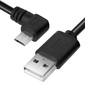 Greenconnect Кабель micro USB 2.0  0.3m угловой,  черный,  28 / 28 AWG,  AM  /  microB 5pin,   (GCR-UA8AMCB6-BB2S-0.3m),  экран,  армированный,  морозостойкий