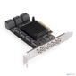 Контроллер ExeGate EXE-510  (PCI-E x4,  SATA3 6Gb / s,  10 int,  ASMedia Chipset ASM1166+JMB575)