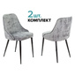 Стул для кухни Бюрократ KF-5_2 комплект 2шт серый Light 19 металл черный на ножках  (KF-5 / LT19_2)