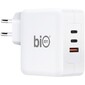 Bion Сетевое Зарядное Устройство,  GaN,  USB-A + 2*USB-C,  PowerDelivery,  100 Вт,  белый [BXP-GAN-PD-A2C-100W]